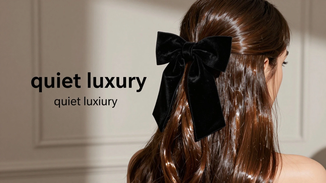 Длинные зеркально гладкие волосы с роскошным черным бантом