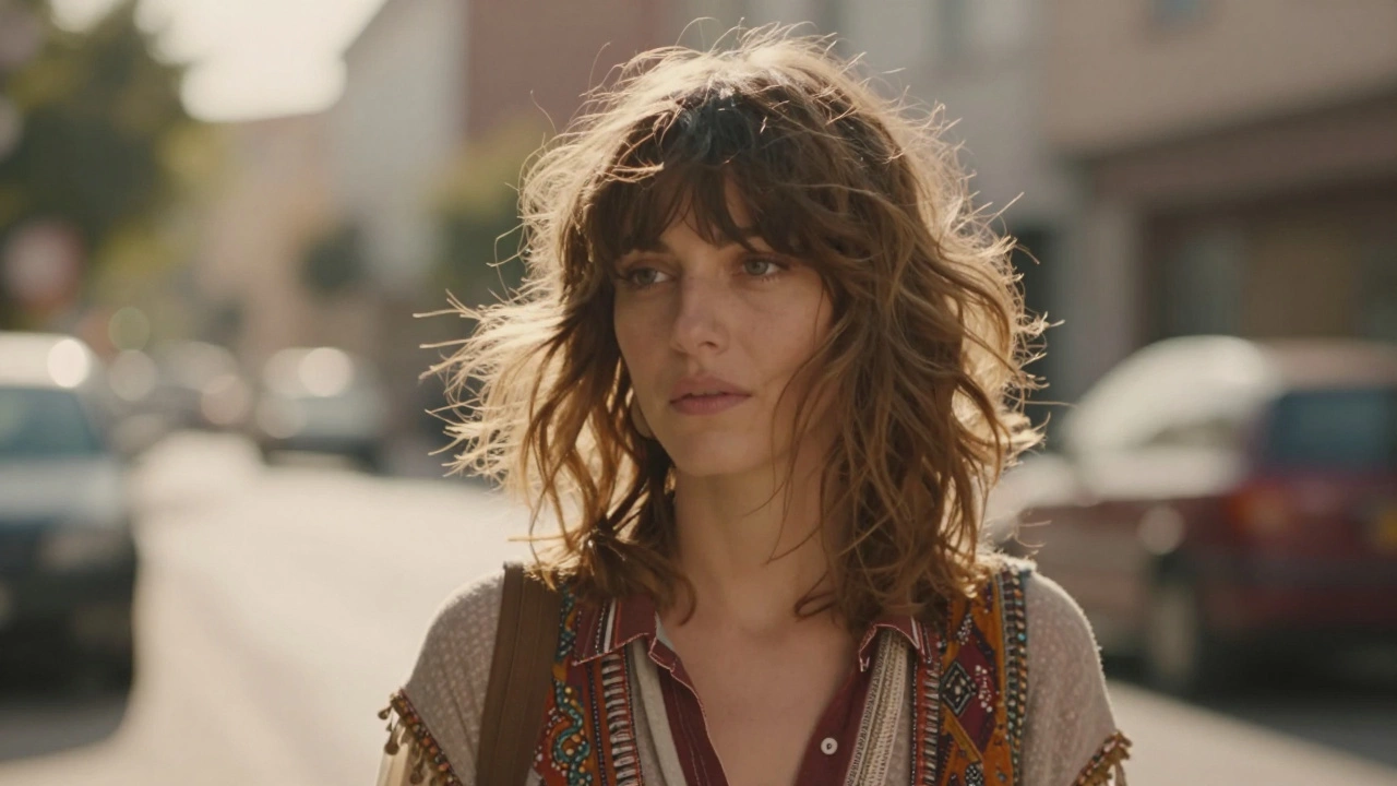 Многослойная стрижка Шэг с естественным объемом в лучах солнца